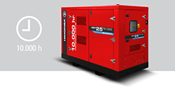 New gas-powered generator set with maintenance every 10,000 hours 